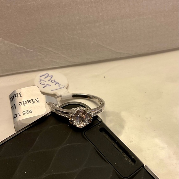 Morganite and Topaz sz 8 in SS New - Picture 2 of 4